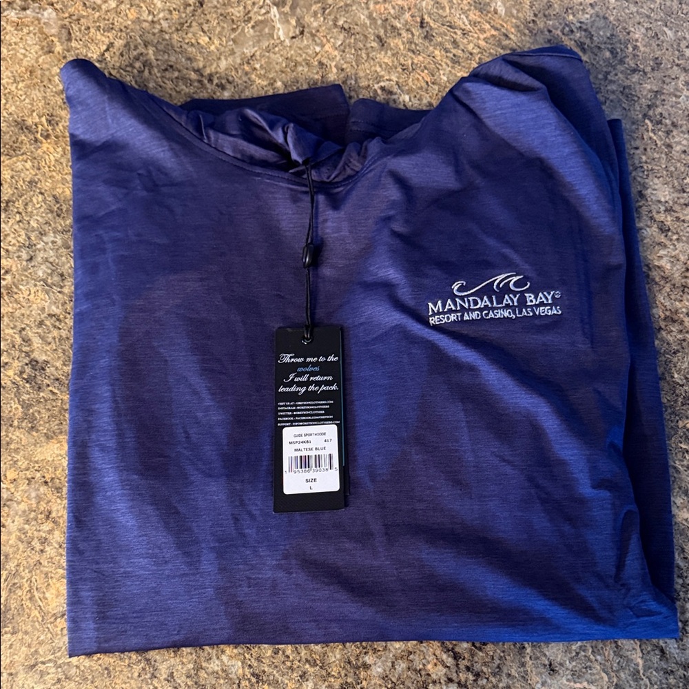 Mandalay Bay Maltese Blue Navy Hoodie for Men by Greyson